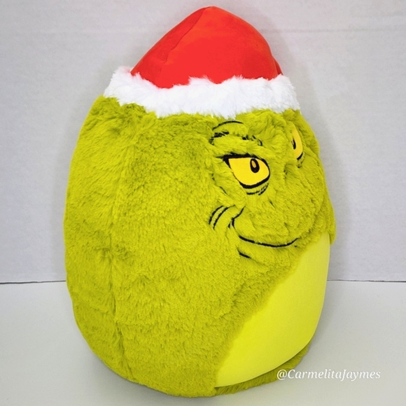 🎄 GRINCH 🎅🏻 Fuzzamallow Dr Suess' Grinch w Santa Hat 2024Squishmallow NWT - Picture 6 of 9
